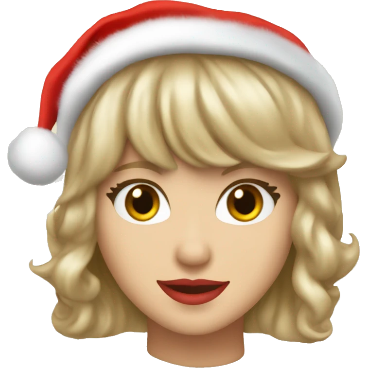 taylor swift with santa hat emoji