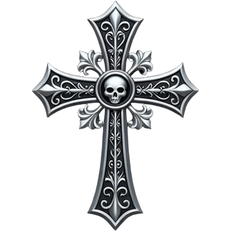 goth cross emoji