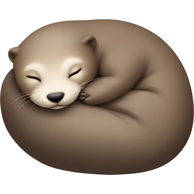 a cute otter sleeping emoji