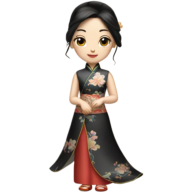 a Chinese traditional girl emoji
