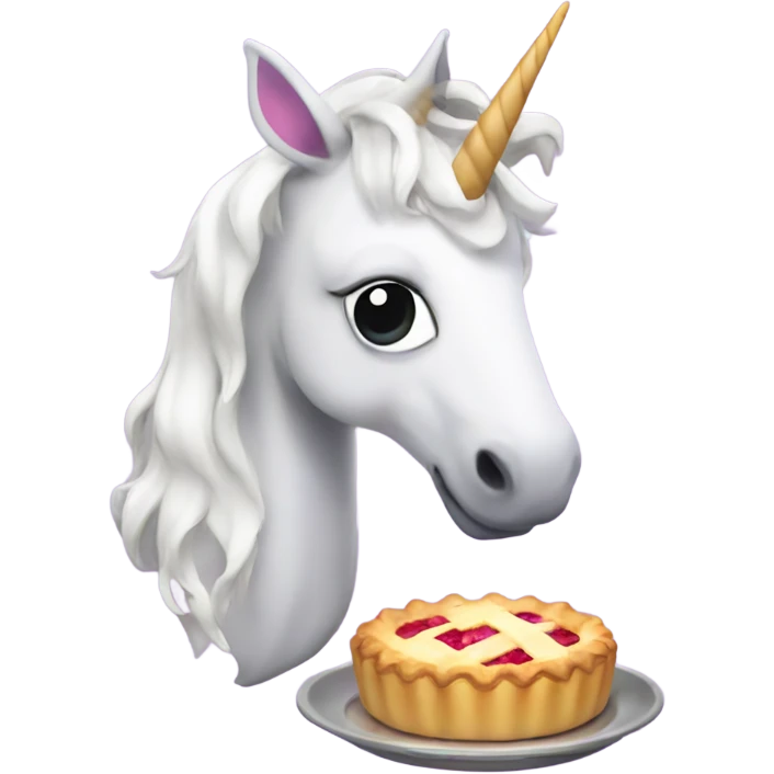 A unicorn baking a pie emoji