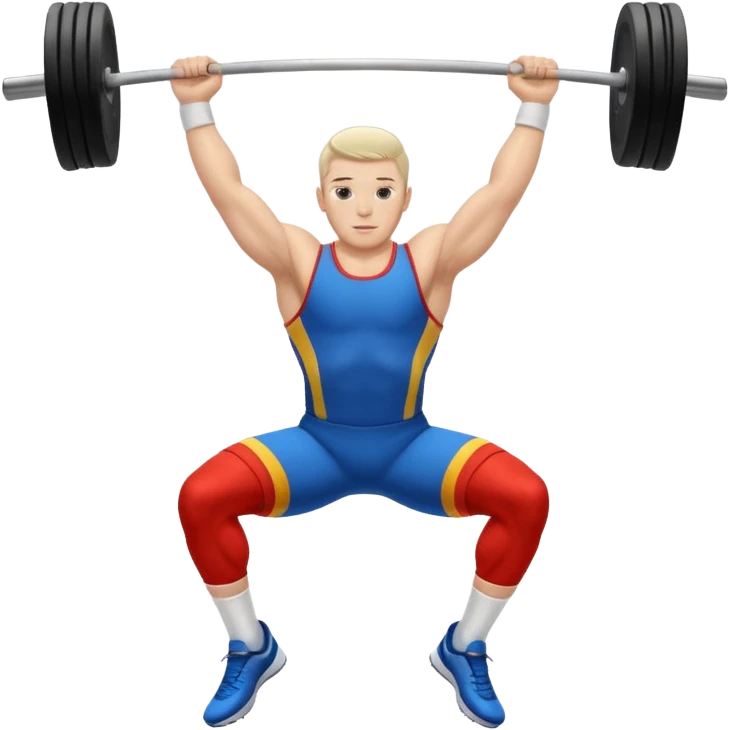 white sportsman in the playground, dressed  in sport suit on sports horizontal bars emoji