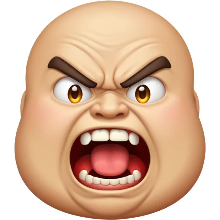gum tsion emoji very not nice rude shouting ragebaiter fat ugly emoji