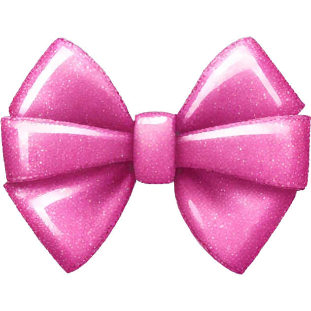 Sparkly pink bow emoji