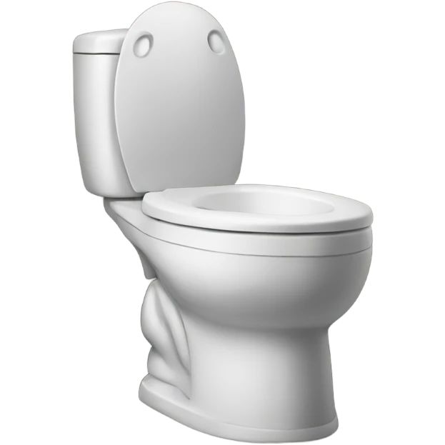 toilet with a head emoji