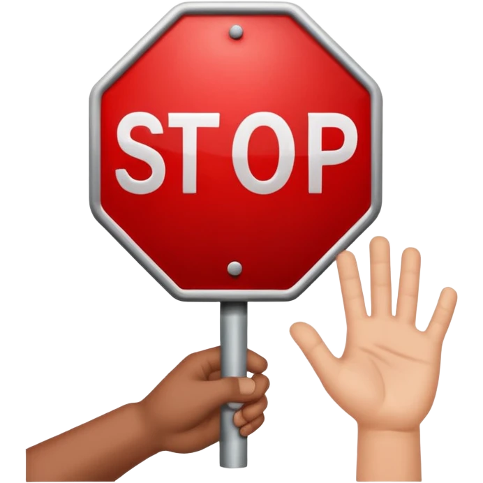 🛑+✋🏻 emoji