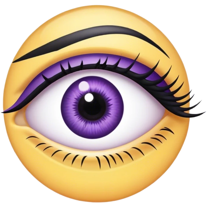 purple eye with star emoji