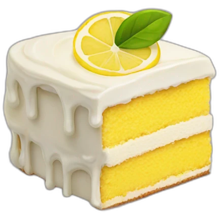 lemon piece of cake emoji