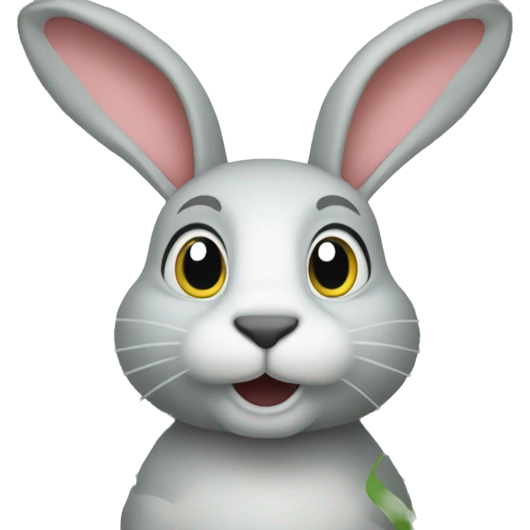 Rabbit in a jungle emoji