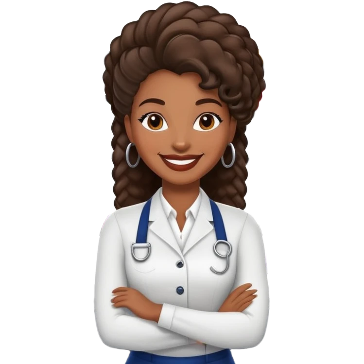 Hair salon manager African American emoji