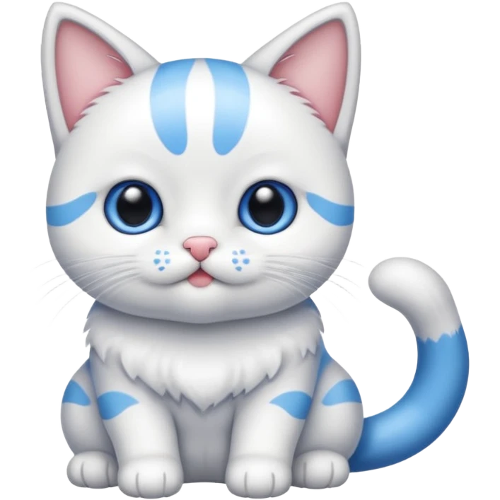 creame un gato cachorro blanco emoji