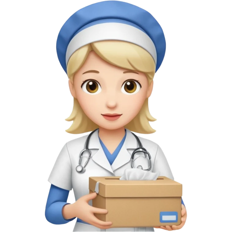 Nurse offering box of tissue











 emoji