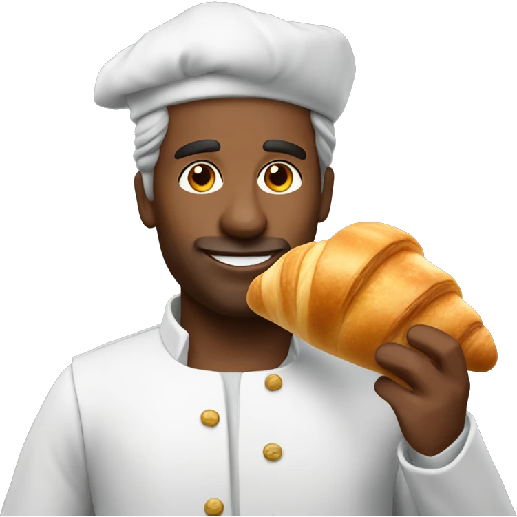 Frenchman with croissant emoji