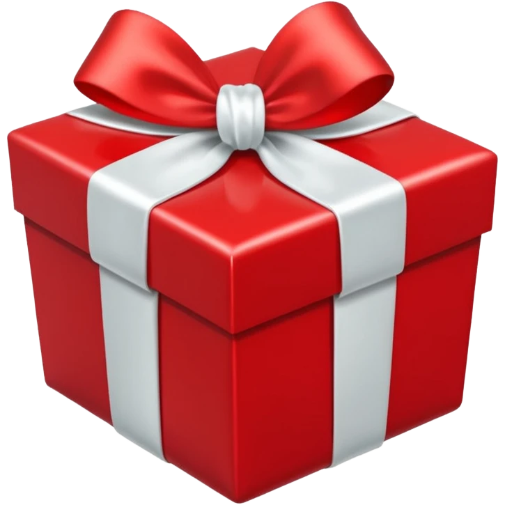 red gift box with white bow emoji