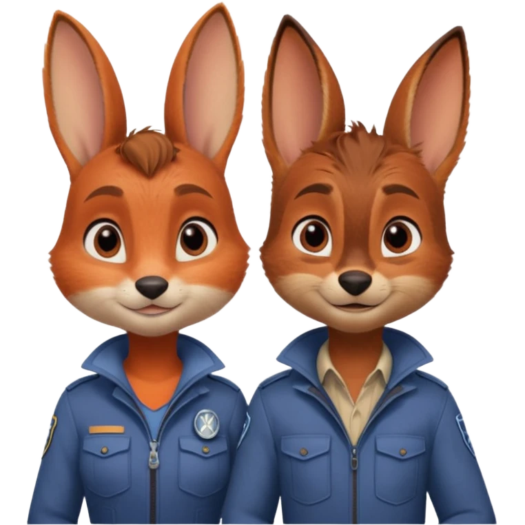 Judy hoopps and nick wilde human  emoji