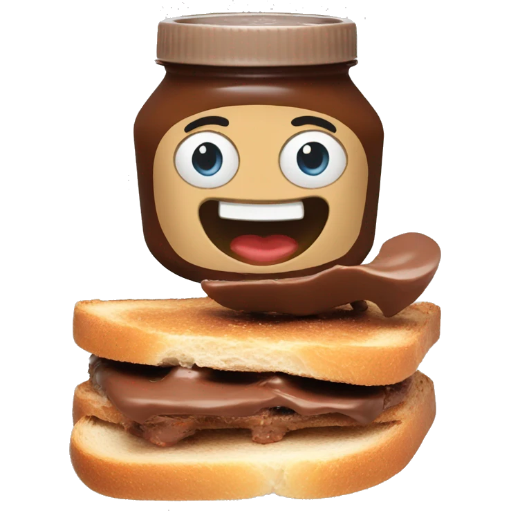 nutella on bread surfing emoji