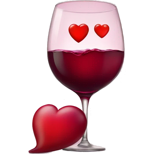 heart with wine emoji