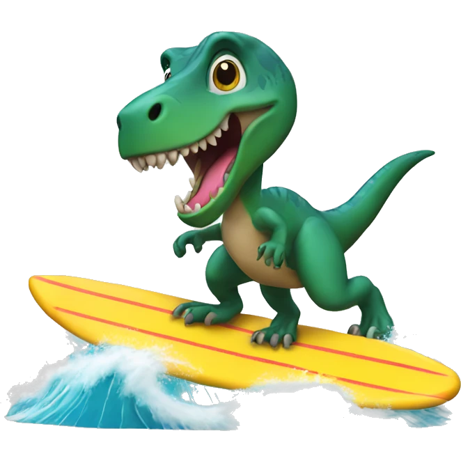 Trex surf emoji