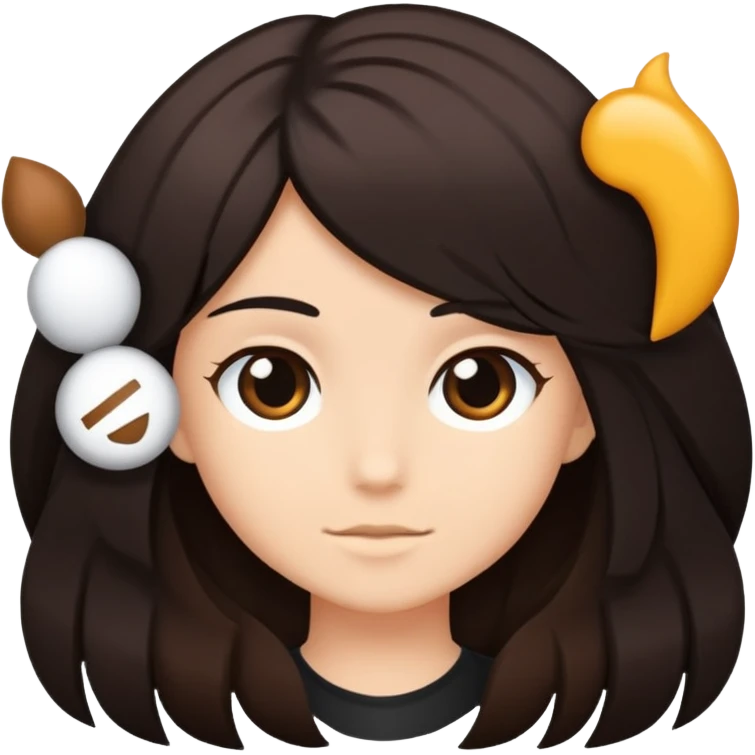 Logo de Broxel brown black hair emoji