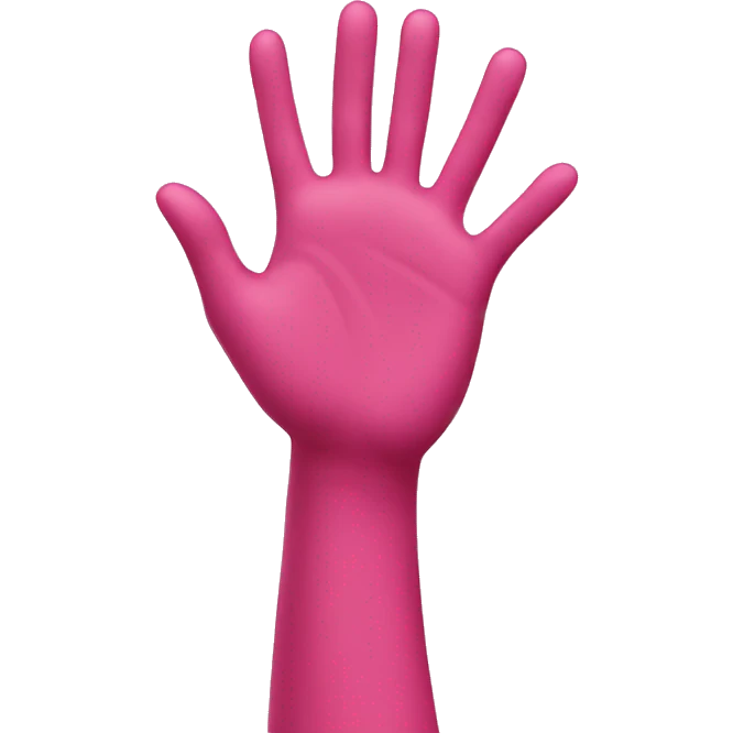 Pink waving hand  emoji