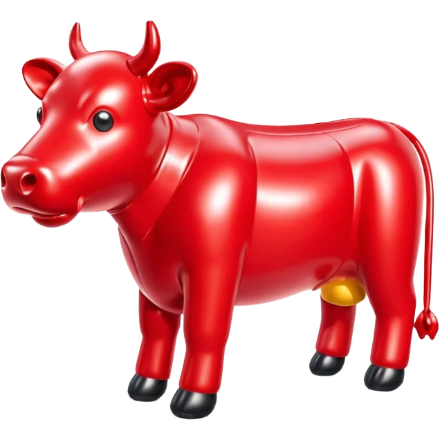   jeff koons style inflatable SPAM cow sculpture  emoji