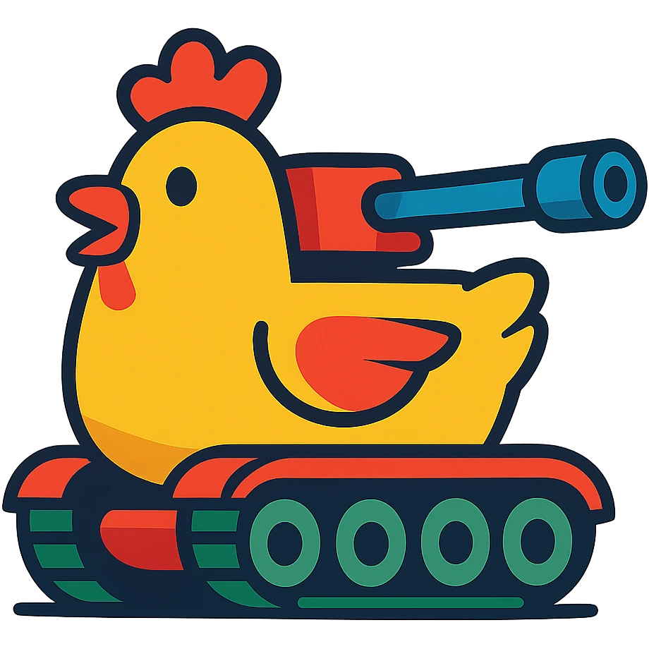 tank shaped like a chicken emoji