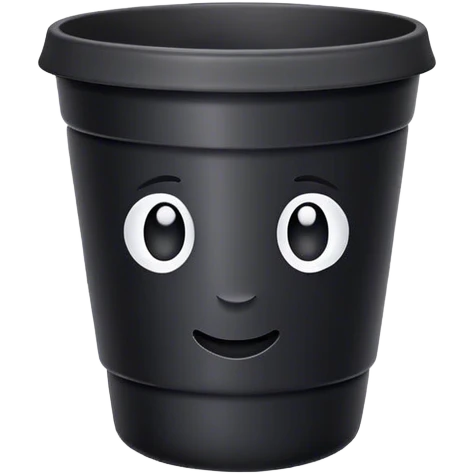 black plastic cup emoji