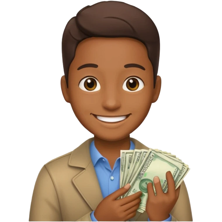 Fully enjoyment with money emoji