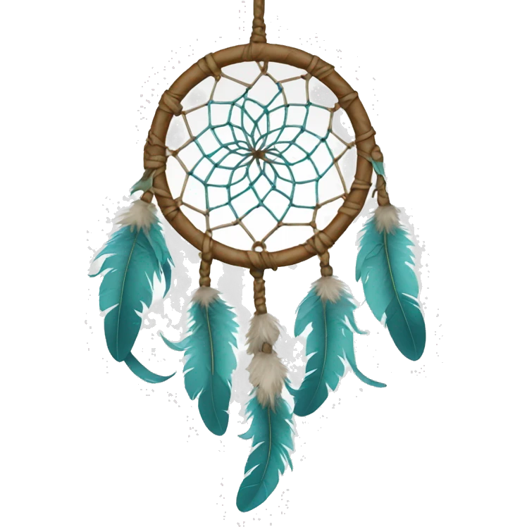 a hanging dreamcatcher with white background emoji