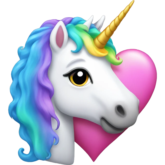 unicorn rainbow heart  emoji