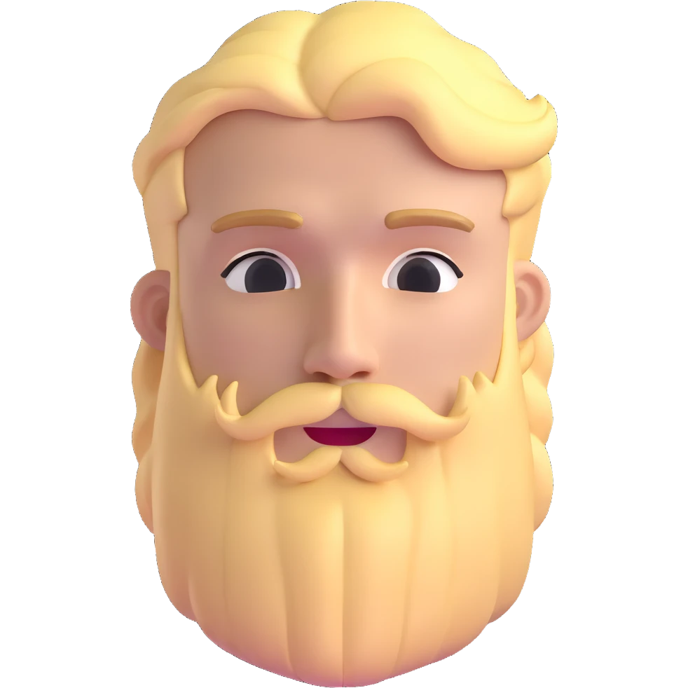 Mr Beast with blonde hair and beard emoji