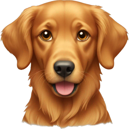 Red golden retriever emoji