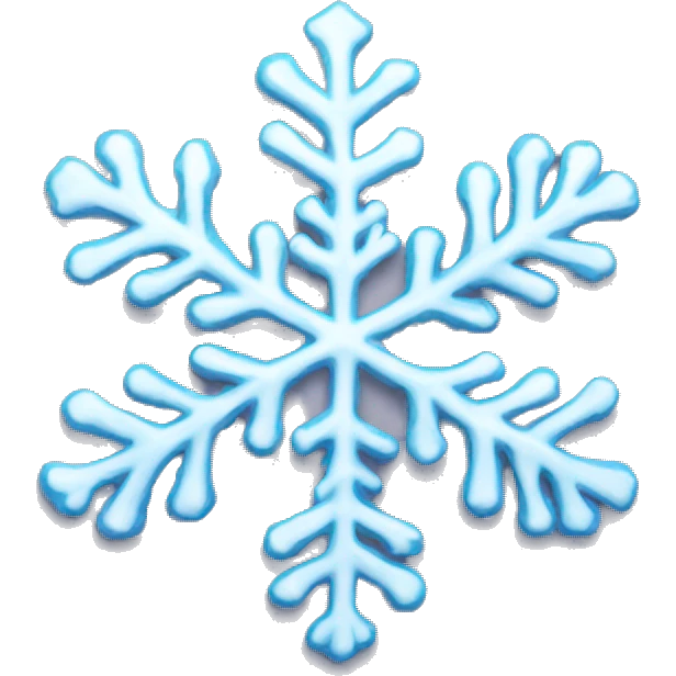 Melting snowflake emoji