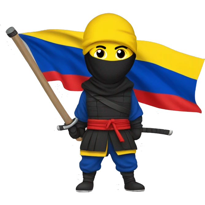 Ninja with romania flag emoji