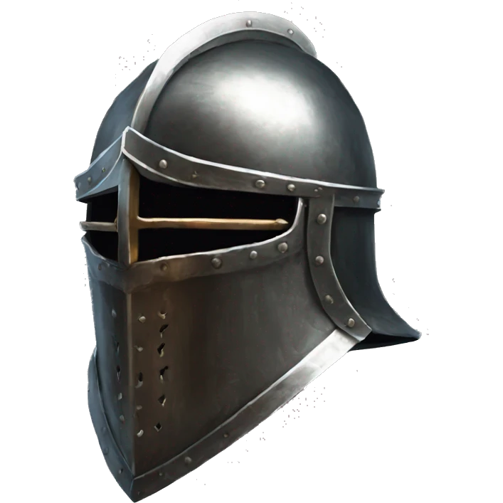 metal knight helmet with visor dark souls emoji