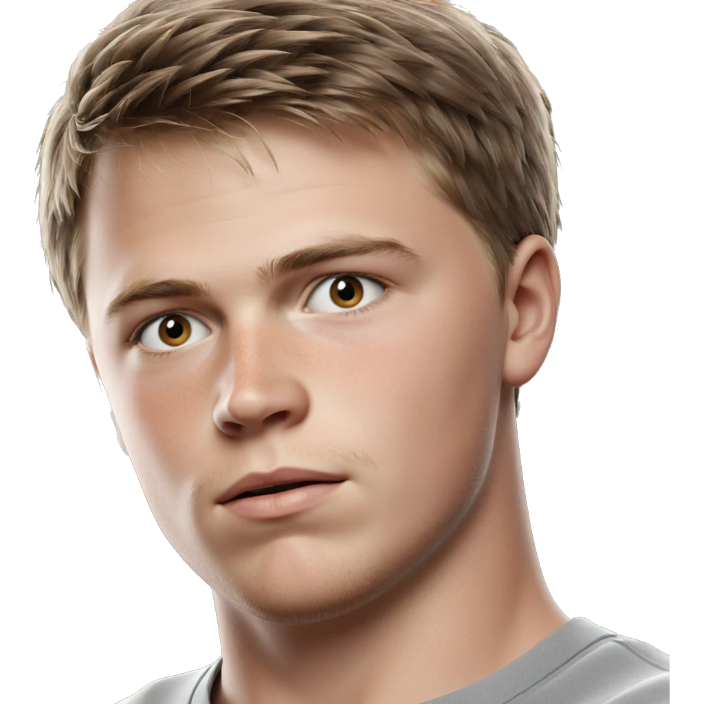 brown haired boy portrait emoji