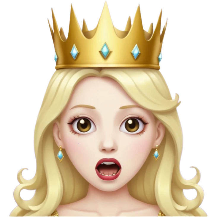 Glitter scream queen emoji