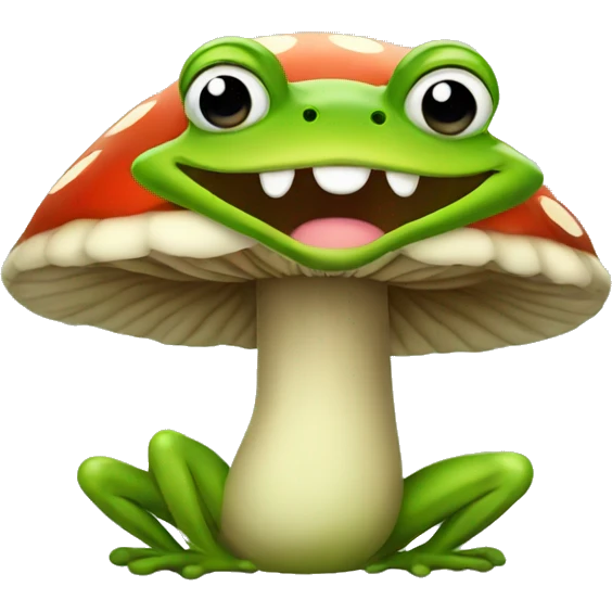 frog and mushroom emoji