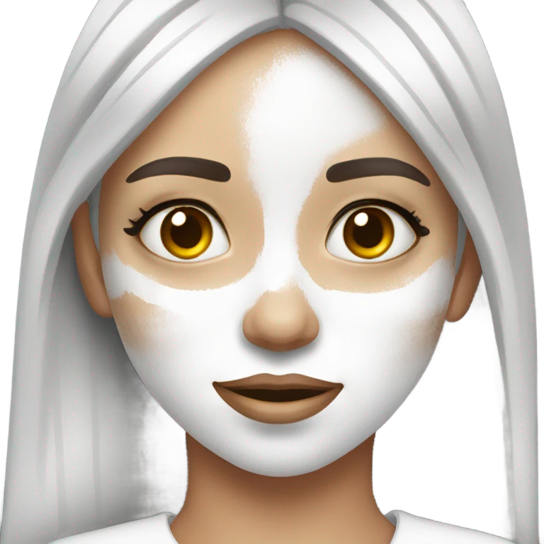 girl with white on her face emoji