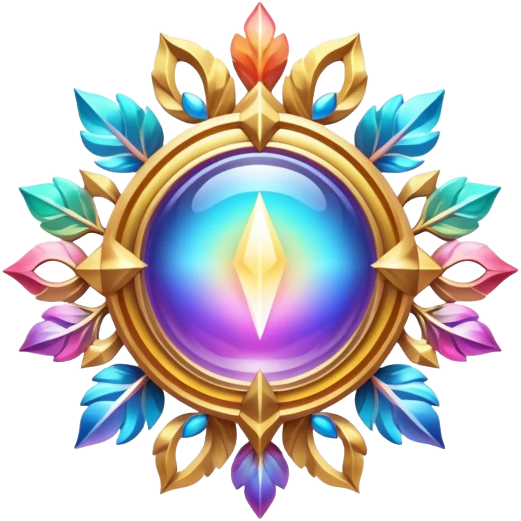 Epic divine legendary complex detailed iridescent gradients aesthetic-scenery-Decorations emoji