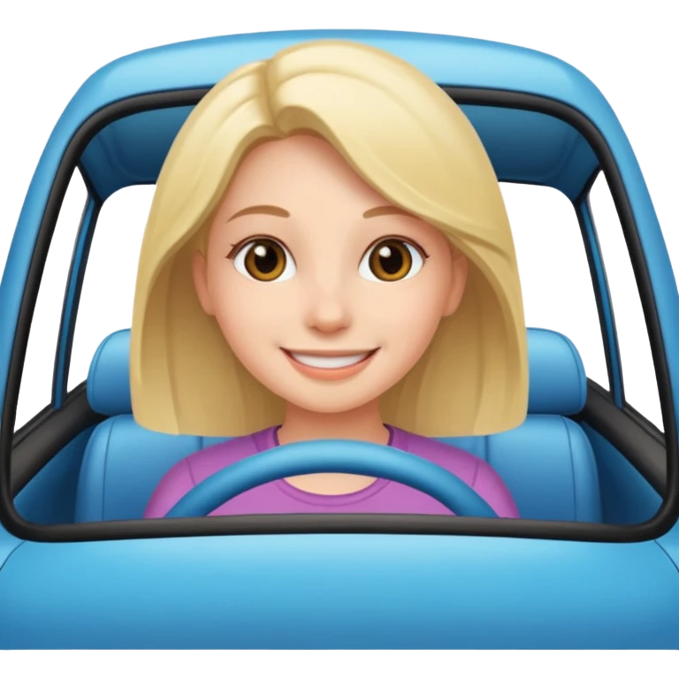 Girl car emoji