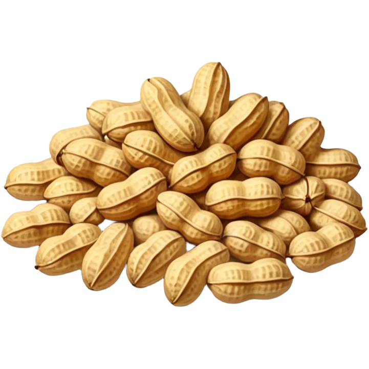 one whole peanuts in rough beige textured shells emoji