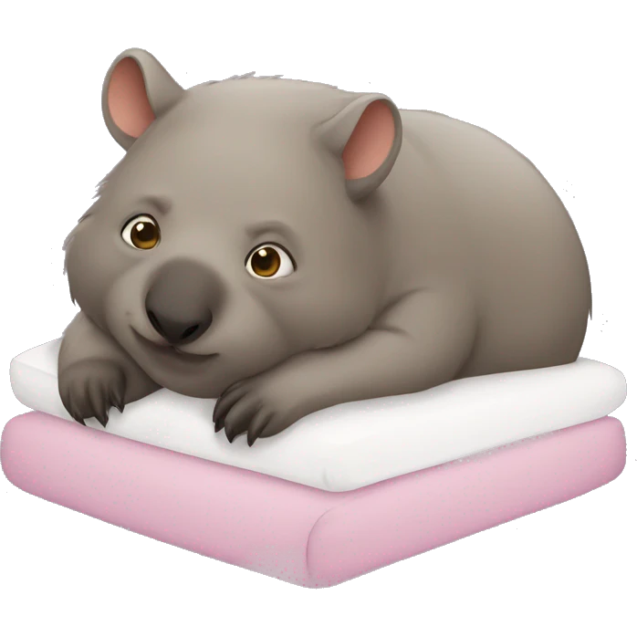 Wombat in bed emoji
