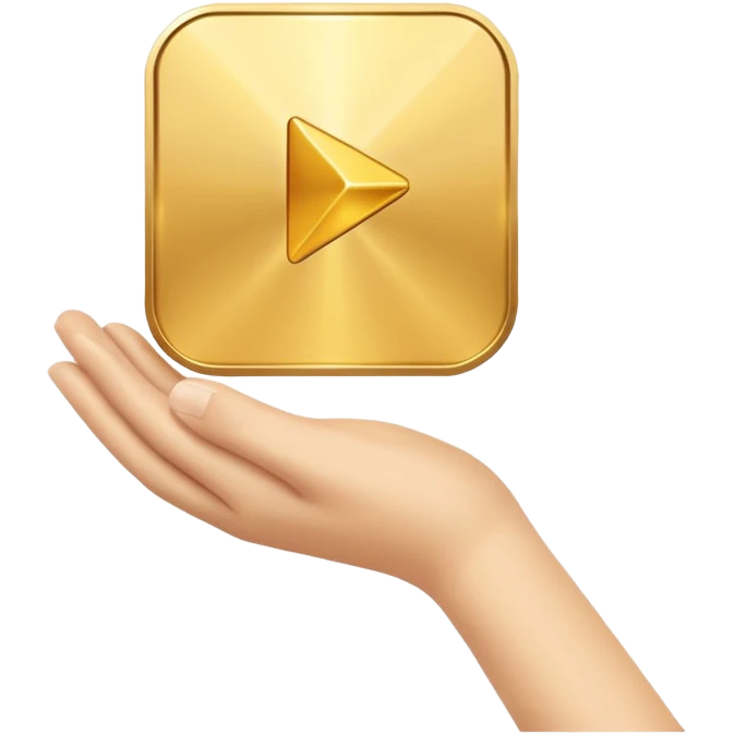 flexing youtube golden play button emoji