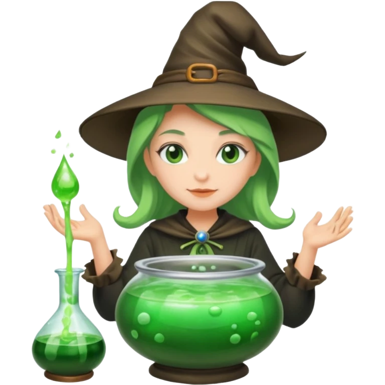 green witch cooking potion emoji