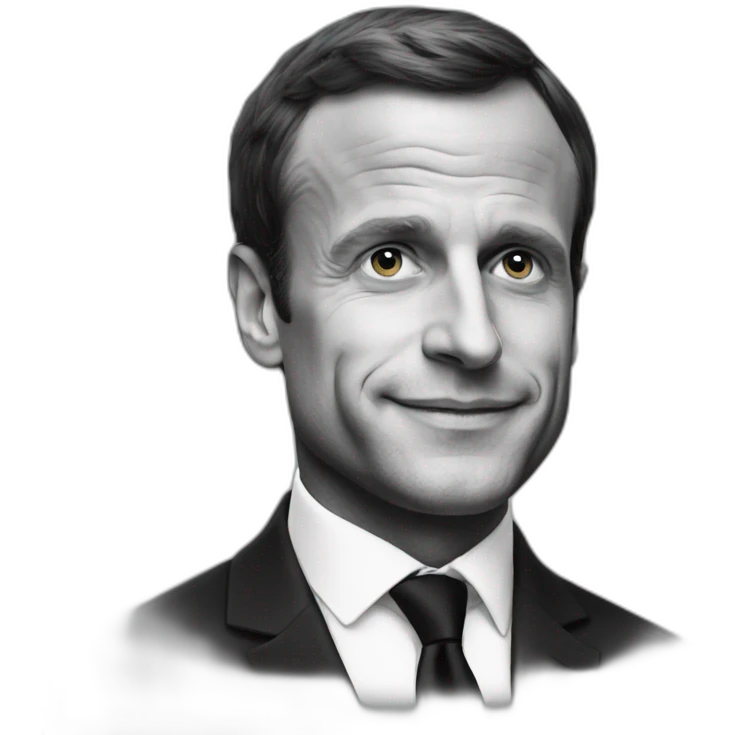Macron sur poisson emoji