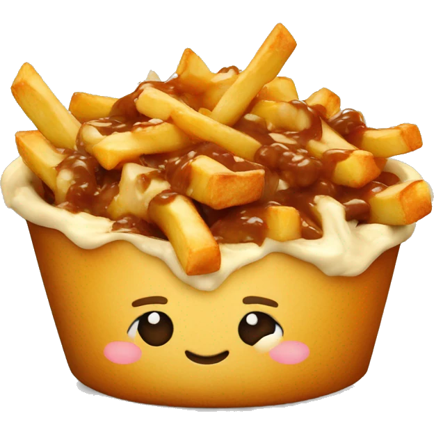 Poutine qui mange une poutine  emoji