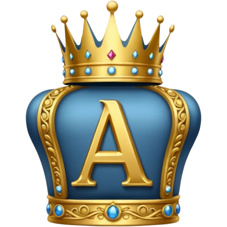 Letter a with crown emoji
