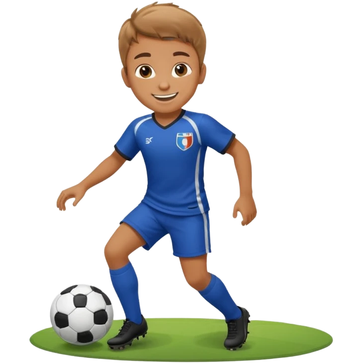 kid playing soccer emoji