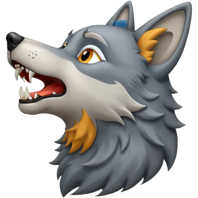 Wolf howling emoji